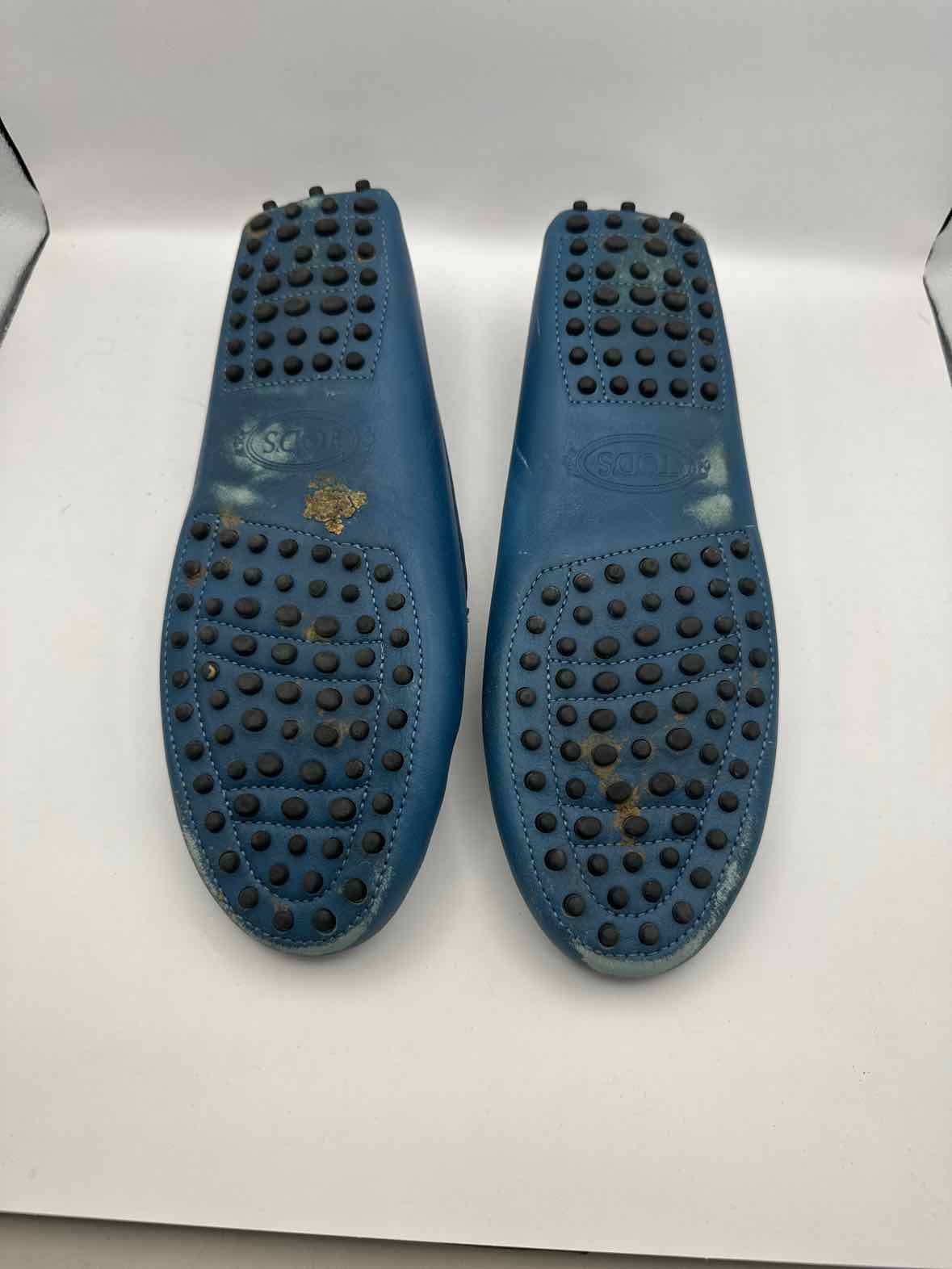 Vintage Tod's Blue Leather Loafers