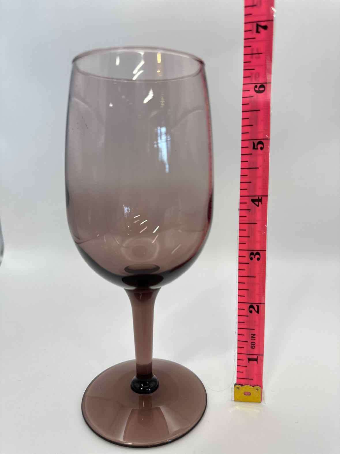 Set of 10 Vintage Purple Wine Glasses
