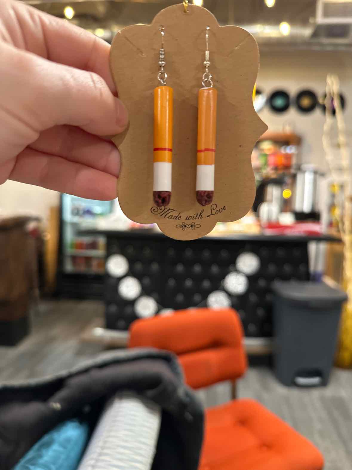 Cigarette Earrings