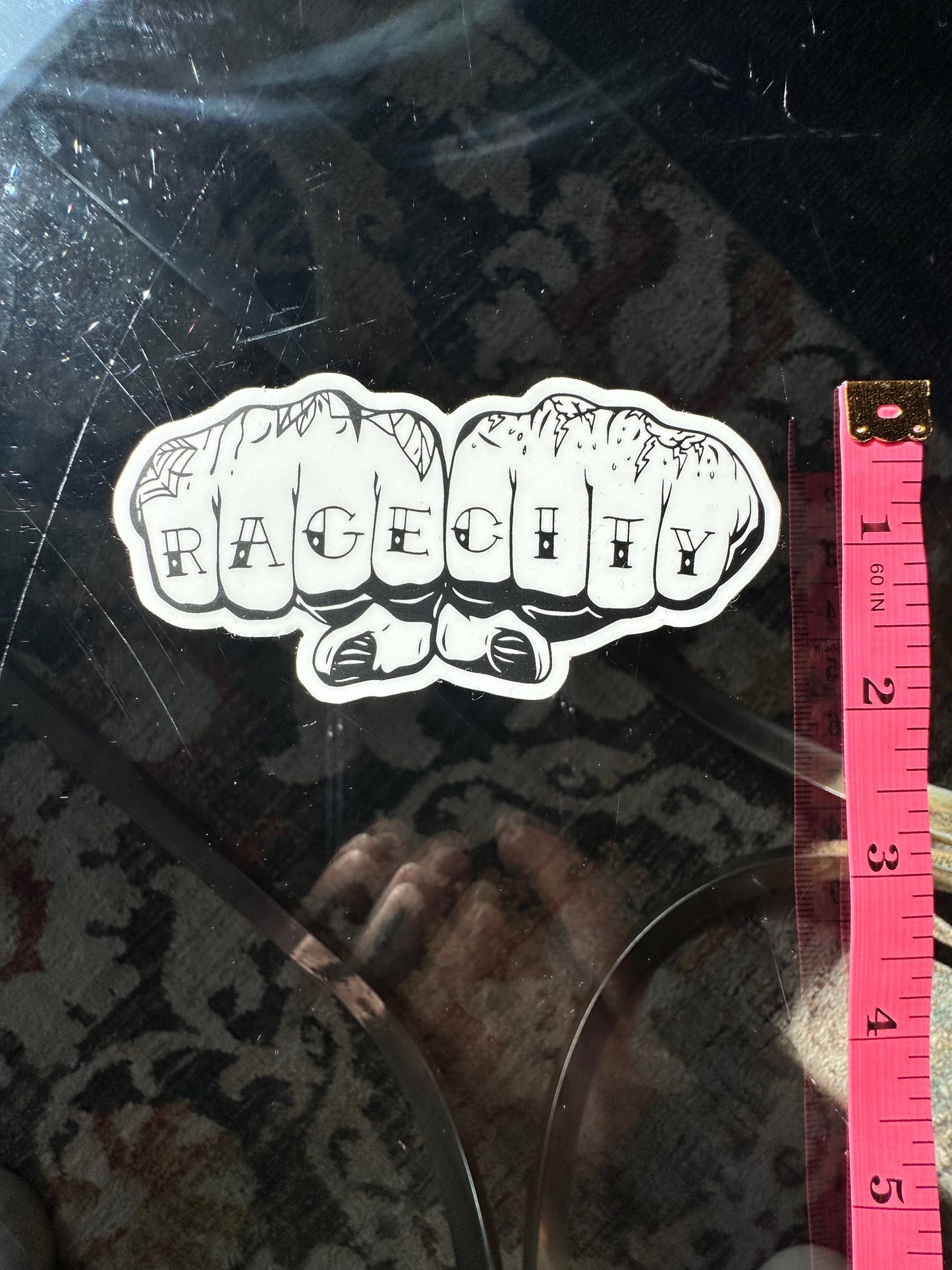 Rage City Vintage Knuckle Tatz Stickers