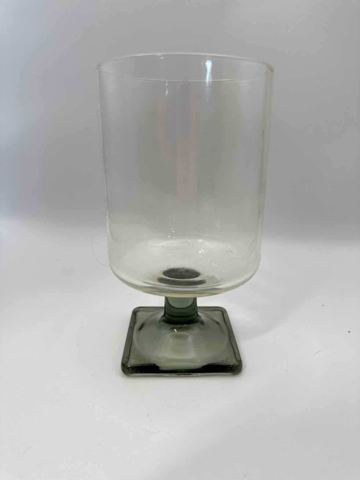 MCM Georg Jensen for Rosenthal Crystal Berlin/ Linear smoke pattern Grey stemmed glassware set of 3