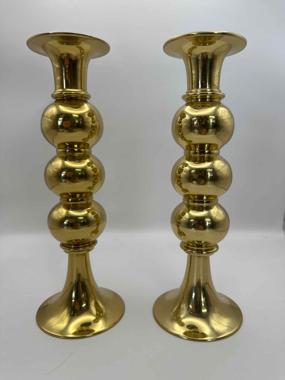 Vintage Brass Candlestick Pair