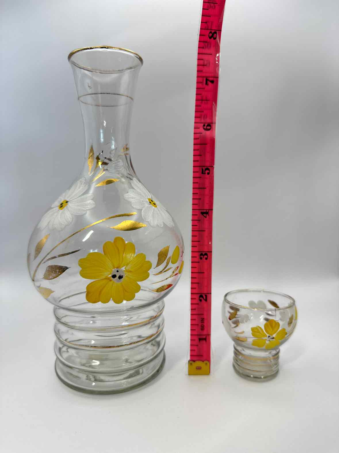 Vintage store decanter with shot/sake glasses