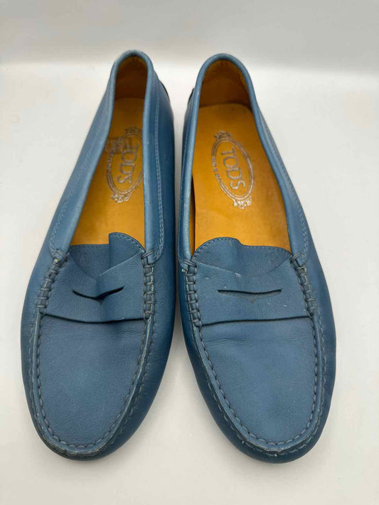 Vintage Tod's Blue Leather Loafers