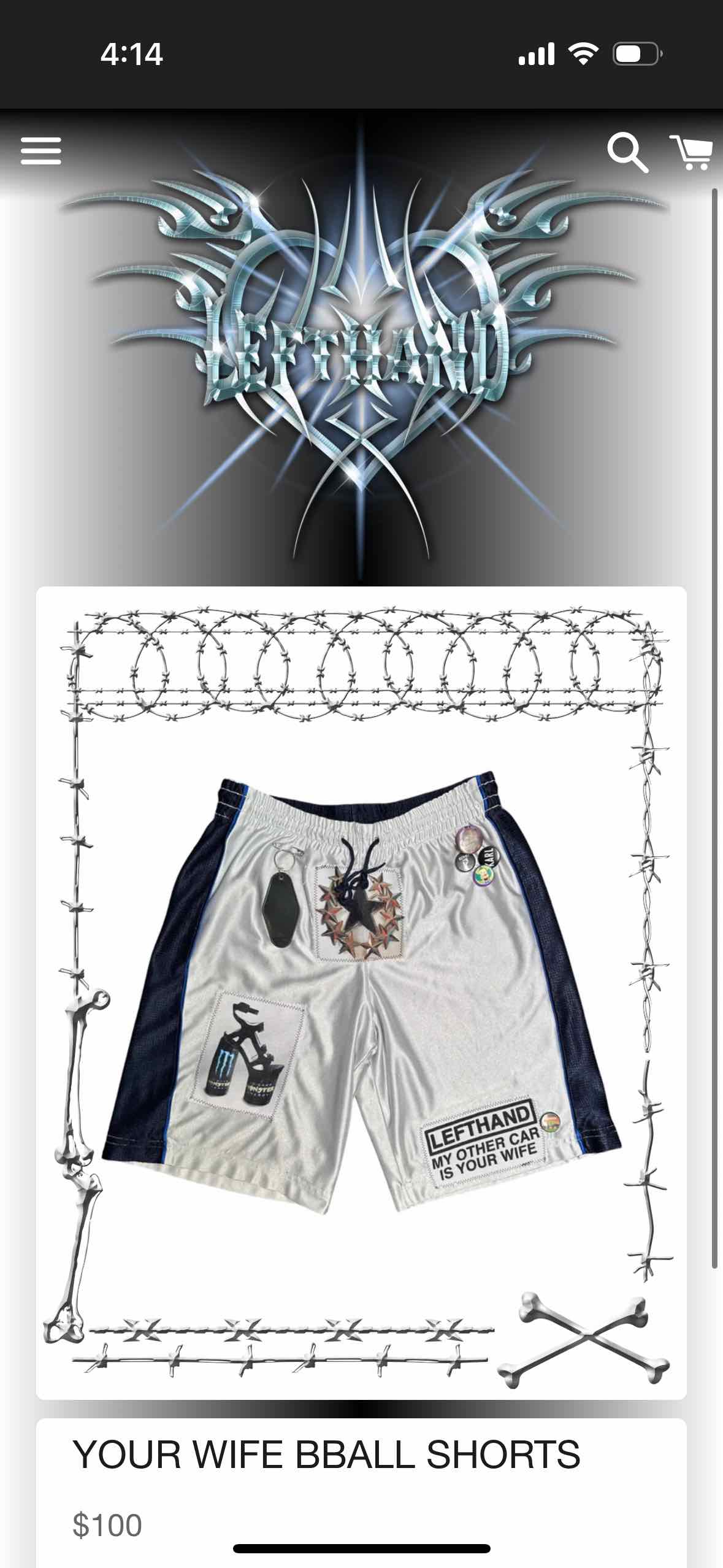 Left Hand Shorts "My Other Car is your Wife"