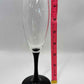 3 wine glass with black stem