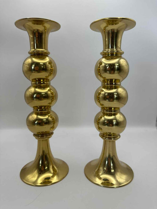Vintage Brass Candlestick Pair